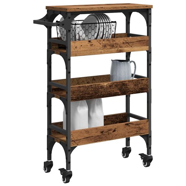 vidaXL K&ouml;&ouml;gik&auml;ru Vana puit 53 x 20 x 76 cm Tehispuit