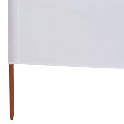 vidaXL tuulekaitse sein 3 paneelist, kangas, 400 x 120 cm valge