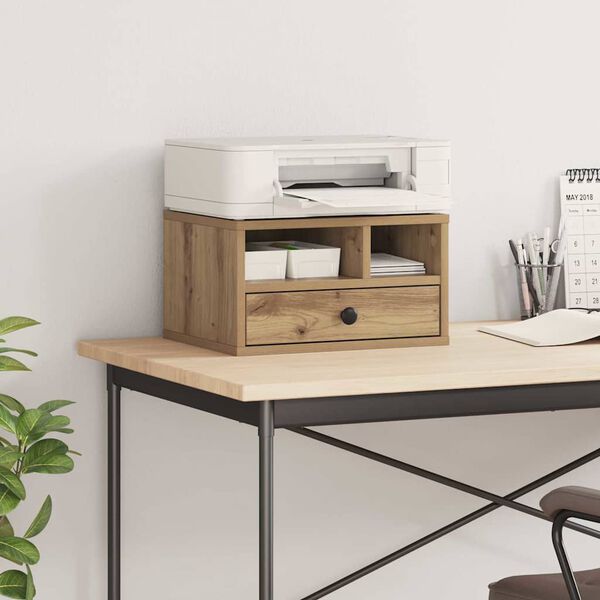 vidaXL Printeri alus sahtliga K&auml;sit&ouml;&ouml;puu 40 x 32 x 24 cm Tehispuit