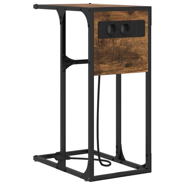 vidaXL &Ouml;&ouml;lambi kapp Suitsetatud tamm 41,5 x 26 x 60,5 cm Tehispuit