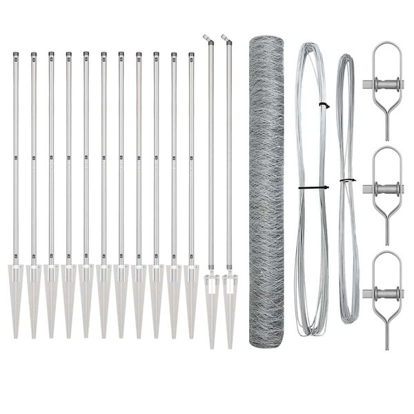 vidaXL Aiapost H&otilde;bedane 25 x 1,4 m (50 mm v&otilde;rgu) Teras