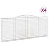 vidaXL kaarekujulised gabioonkorvid 4 tk, 400x30x160/180 cm, raud