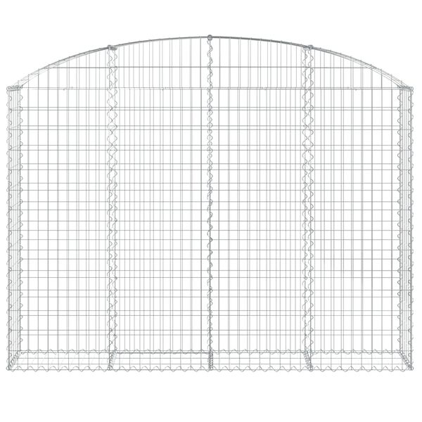 vidaXL kaarekujuline gabioonkorv, 200x30x140/160 cm, tsingitud raud