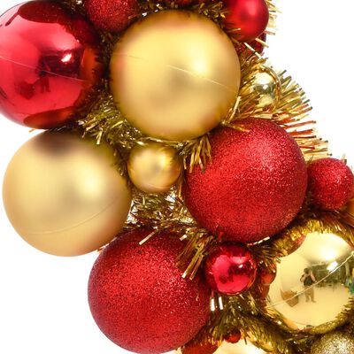 vidaXL jõulupärg, punane ja kuldne, 45 cm, polüstüreen