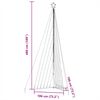 vidaXL LED jõulupuu 789 LED, külm valge, 476 cm