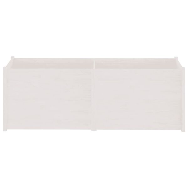 vidaXL aia taimekast, valge, 200x50x70 cm, valge, toekas männipuit