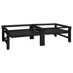 vidaXL Pesumasina pedestal 2 pcs Must 124,5 x 61,5 x 32,5 cm Teras