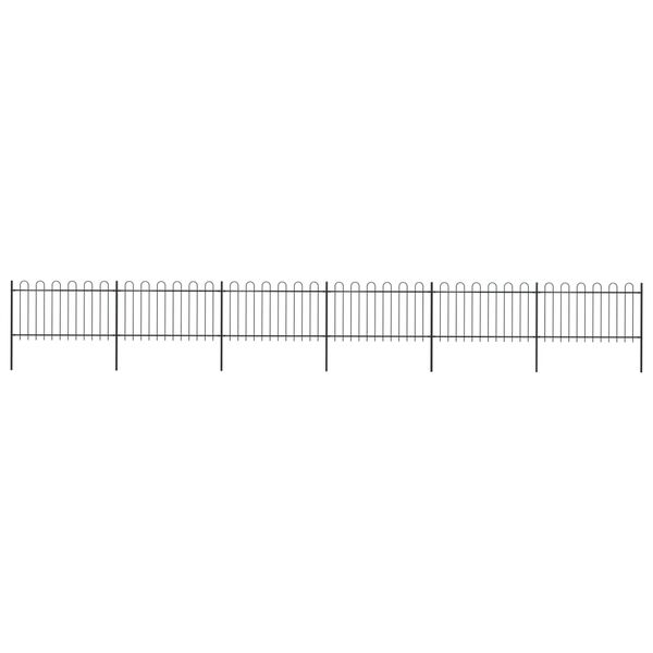 vidaXL aiapiire r&otilde;ngasotsaga, terasest, 1070 x 100 cm, must