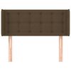 vidaXL voodipeats servadega, tumepruun, 103x16x78/88 cm, kangas