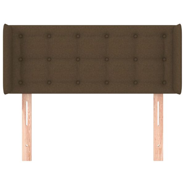 vidaXL voodipeats servadega, tumepruun, 103x16x78/88 cm, kangas