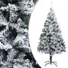 vidaXL kunstkuusk lumiste okstega, roheline, 180 cm, PVC