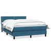 vidaXL Box vedruvoodi madratsiga Tumesinine 160x220 cm samet