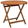 vidaXL Kokkuklapitav aia laud Pruun &Oslash; 90 x 75 cm Tugev Eukal&uuml;pti Puit