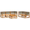 vidaXL 6-osaline aiadiivanikomplekt patjadega, puit, akaatsia ja rotang