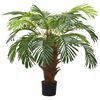 vidaXL kunsttaim sago palm lillepotiga, roheline, 90 cm