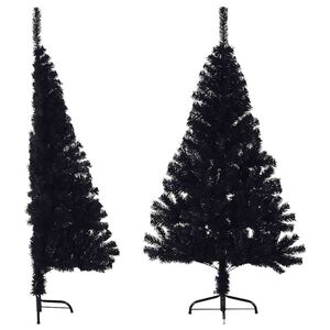 vidaXL poolik kunstkuusk alusega, must, 150 cm, PVC