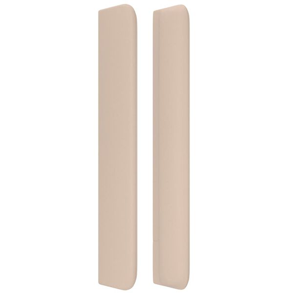 vidaXL voodipeats servadega, cappuccino, 103x16x118/128 cm, kunstnahk