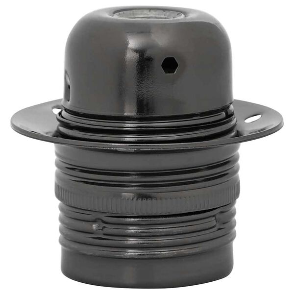 vidaXL Lambihoidjad 2 tk L&auml;ikiv must E27