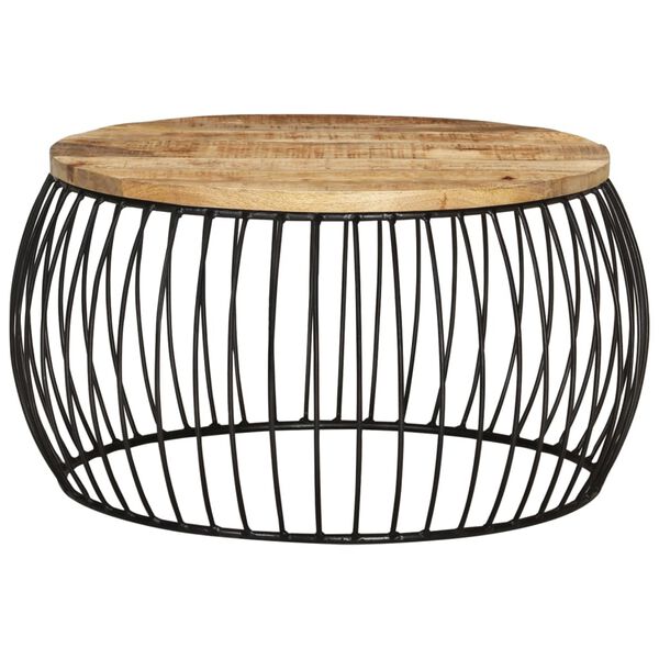 vidaXL kohvilaud, &Oslash;68 cm, t&ouml;&ouml;tlemata mangopuit