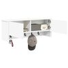 vidaXL Seinale kinnitatav riidepuu Valge 80 x 20 x 30 cm Tehispuit