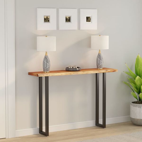 vidaXL lauaplaat, 160x40x2,5 cm, ristk&uuml;lik, akaatsia, naturaalne serv