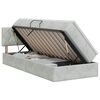 vidaXL Laos voodi peaga Helehall 90 x 190 cm Samet