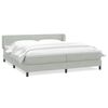 vidaXL Box Vedruvoodi Madratsitega Helehall 180x210 cm Velvet