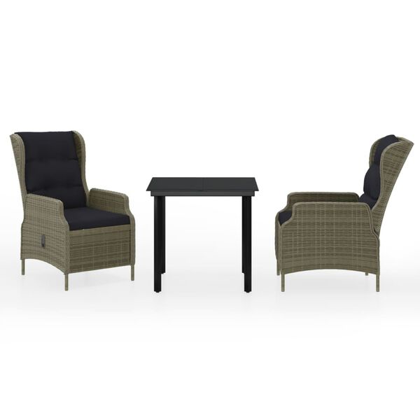 vidaXL 3-osaline aiam&ouml;&ouml;bli komplekt, pruun