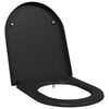 vidaXL Tualettsari Must 49 x 36 x 4 cm Duroplast