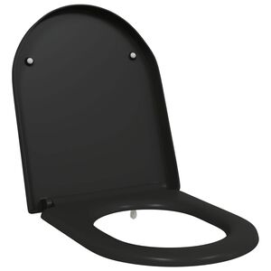 vidaXL Tualettsari Must 49 x 36 x 4 cm Duroplast