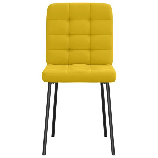 vidaXL s&ouml;&ouml;gitoolid 4 tk, kollane, samet