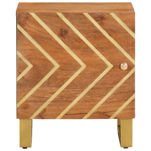 vidaXL öökapp, pruun ja must, mangopuit