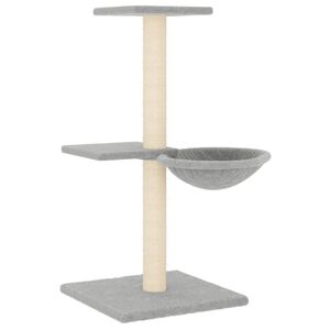 vidaXL kassimaja sisalk&ouml;itega kraapimispostidega, helehall, 72 cm