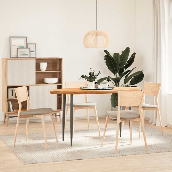 vidaXL lauaplaat, helepruun, 140 x 60 x 4 cm, tammepuit ovaalne