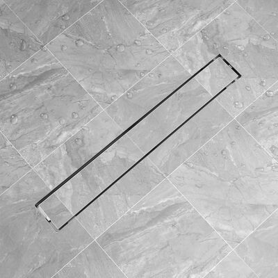 VidaXLi lineaarne duši äravoolusüsteem 830 x 140 mm roostevaba teras