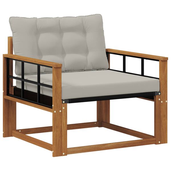 vidaXL V&auml;li diivanikomplekt Tugev acacia puit ja Textilene Neutraalne