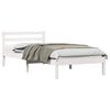 vidaXL Voodi raam Valge 225,5 x 85,5 x 69,5 cm Kindel m&auml;nnipuidust