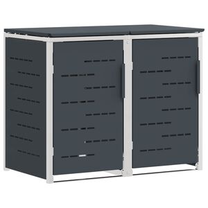 vidaXL Ratastega pr&uuml;gikasti hoidmine Antratsiit 138 x 77,5 x 112,5 cm