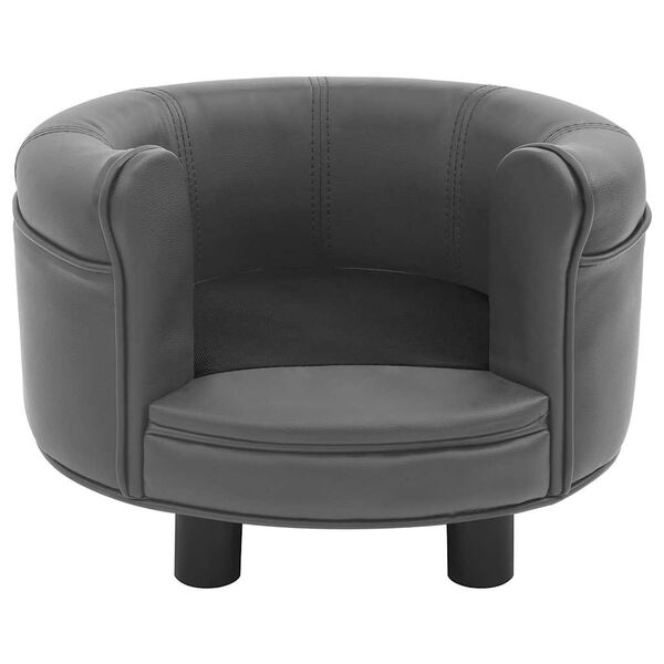 vidaXL koertediivan, hall, 48 x 48 x 32 cm, plüüs ja kunstnahk