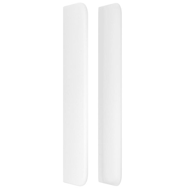 vidaXL voodipeats servadega, valge, 203x16x118/128 cm, kunstnahk