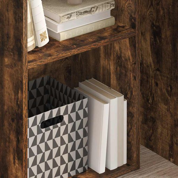 vidaXL raamaturiiul, suitsutatud tamm, 40x30x77 cm, tehispuit