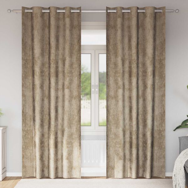 vidaXL Satiinist kardinad 2 pcs &scaron;ampanjav&auml;rvi 225 x 140 cm Samet