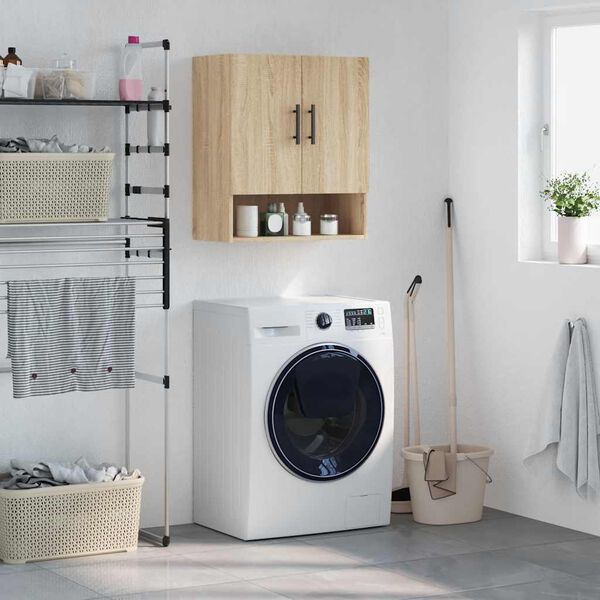 vidaXL seinakapp, Sonoma tamm, 60 x 31 x 70 cm, tehispuit