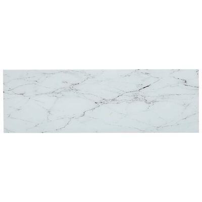 vidaXL riiul valge marmor, läbipaistev, 100x36x168 cm karastatud klaas