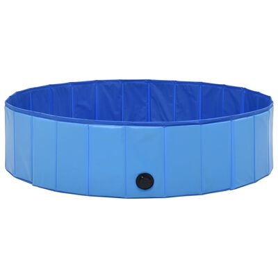 vidaXL kokkupandav koertebassein, sinine, 120 x 30 cm, PVC