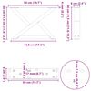vidaXL kohvilaua jalad 2 tk, naturaalne teras, 50 x (30&ndash;31,3) cm, teras