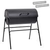 vidaXL V&auml;libarbek&uuml;&uuml; 3 pcs 80 x 73 x 90 cm Must Metall