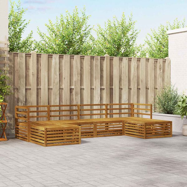 vidaXL Diivanikomplektid 6 pcs Neutraalne Tugev akatsiapuu