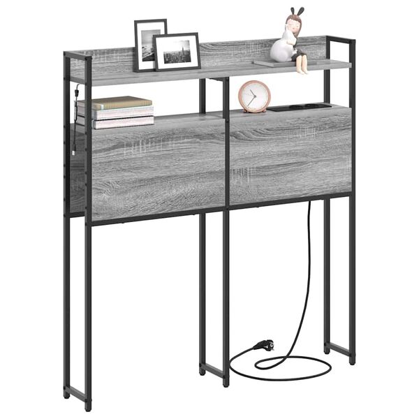 vidaXL Hoiustamispeatoe riiuliga peaga Hall Sonoma 75 cm Tehispuit