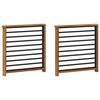 vidaXL K&auml;etugi 2 pcs Naturaalne 60 x 6 x 61 cm Tugev akatsiapuu